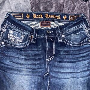 Rock Revival, Jessee style boot cut jeans. Size 25. Worn once. Don’t fit anymore
